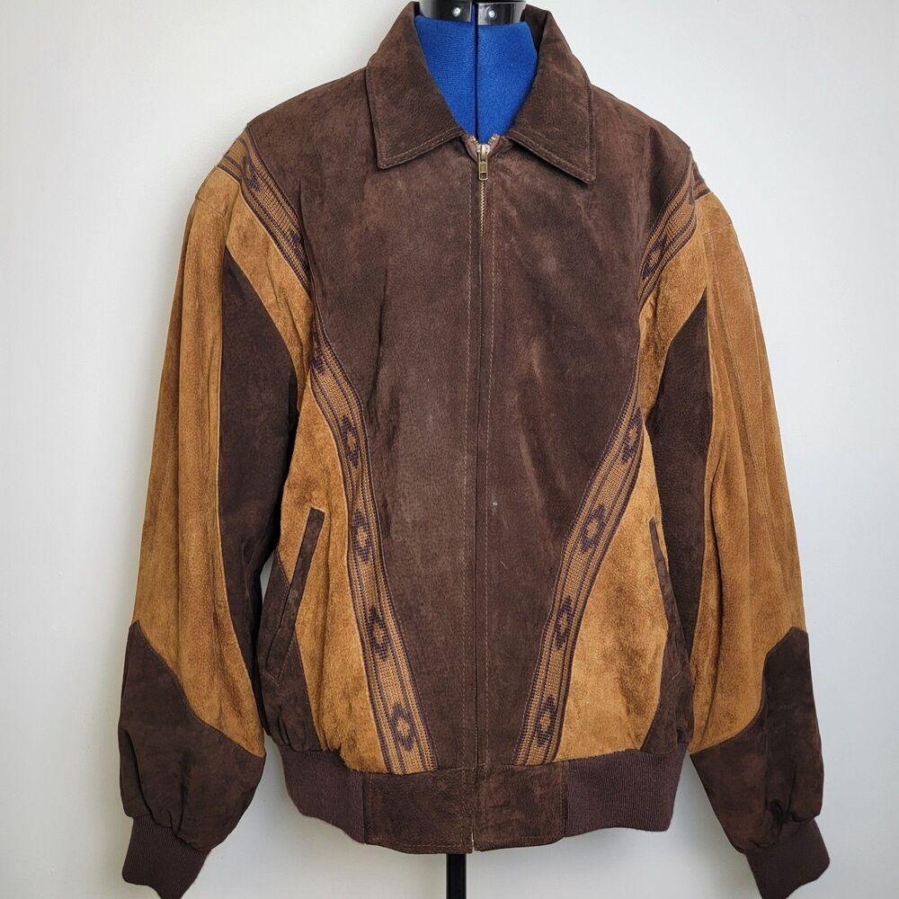 Scully A-Grade Boar Suede Leather Two-Tone Café Brown Rodeo Arena Jacket 2XL